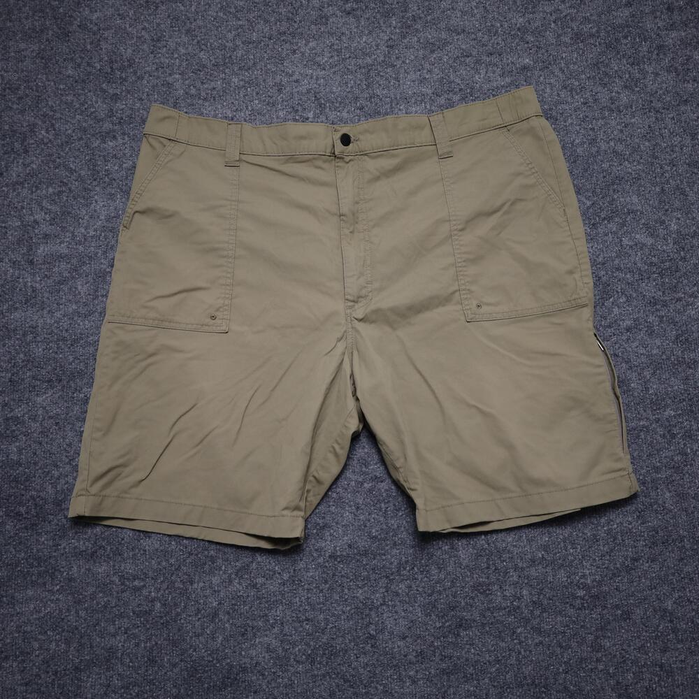 Eddie Bauer Shorts Mens 44 Beige Cargo Stretch Canvas Hiking Outdoor Travel